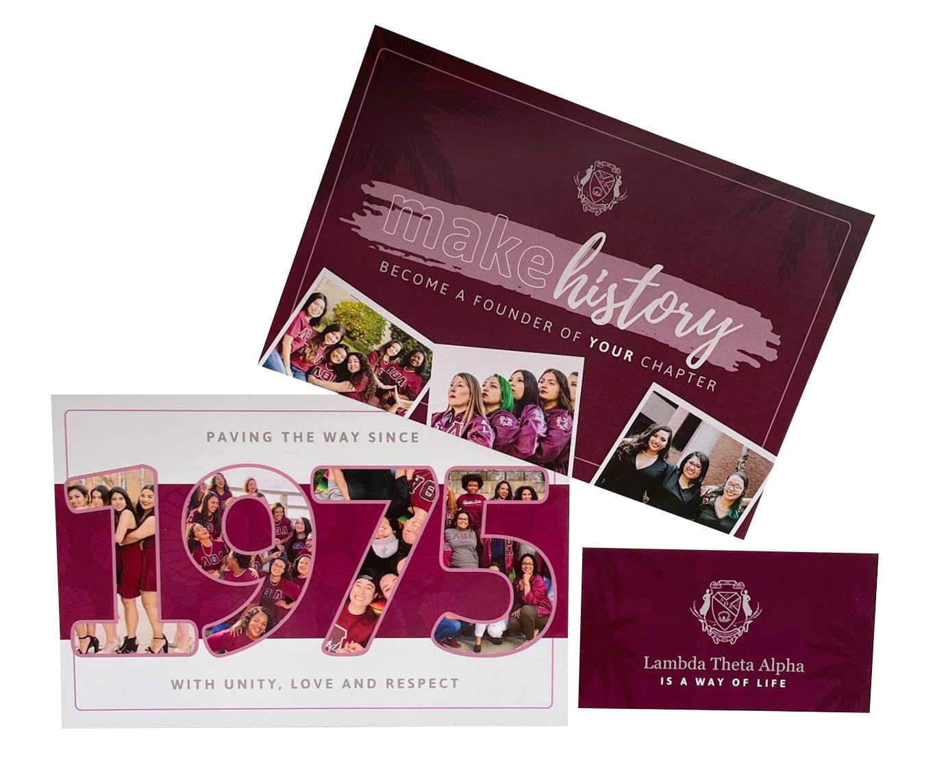 Mailer and Business Card for Lambda Theta Alpha Sorority