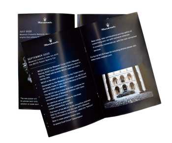 Pamphlet for Maserati