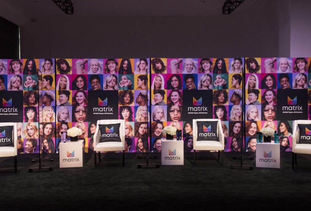 Extra large backdrop set printed for nyc media event